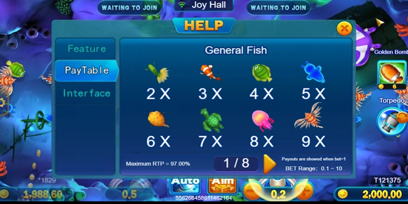 Cập nhật ngay bảng thưởng khi săn sinh vật biển